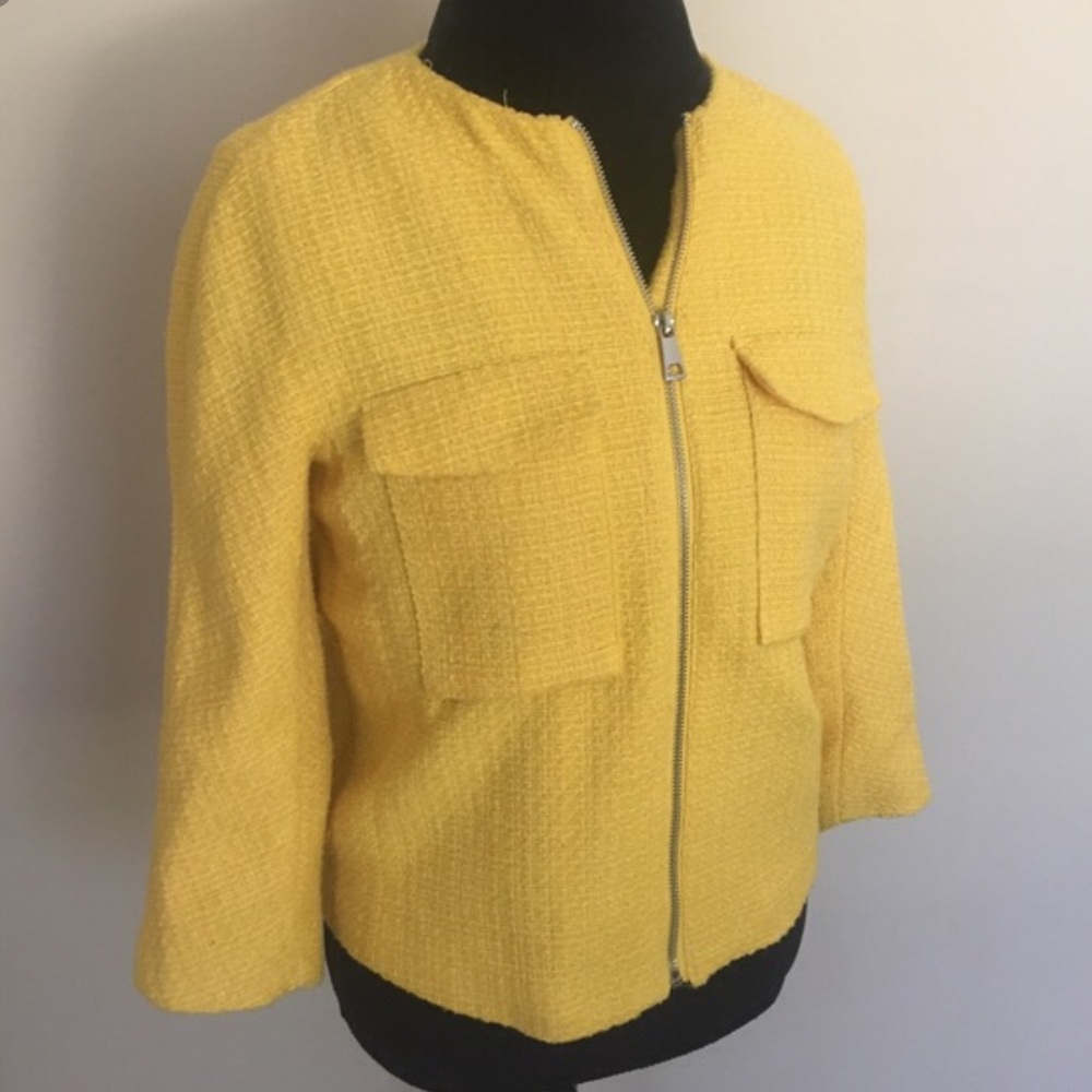 H&M Tweed Zip Blazer Jacket